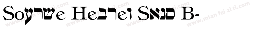 Source Hebrew Sans B字体转换